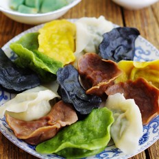 五彩饺子 ,五彩饺子 怎么做,糕点主食,小吃教程,家常菜,家常菜做法,小吃培训,五彩饺子 的做法,