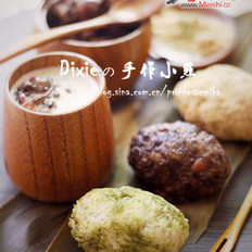 日式牡丹饼 ,日式牡丹饼 怎么做,日本料理,小吃教程,家常菜,家常菜做法,小吃培训,日式牡丹饼 的做法,